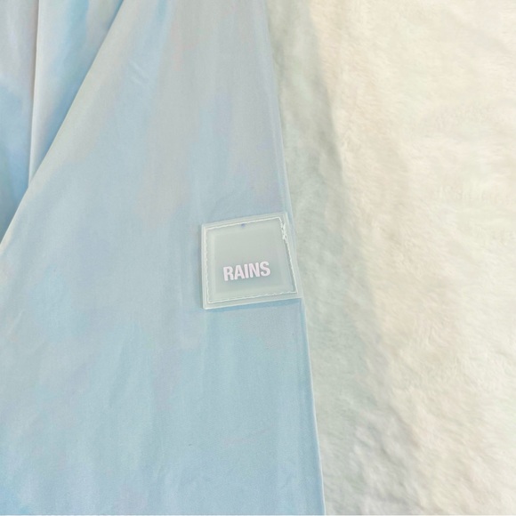 Rains Track Jacket Windbreaker Unisex Sky Blue Size Small Womens Mens NWOT - Picture 6 of 16